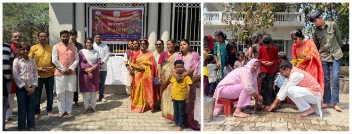 भारत उत्थान फाउंडेशन द्वारा चैत्र नवरात्र के अवसर पर 23वां 108 कन्याओं का पूजन किया Bharat-Utthan-Foundation-performed-the-23rd-puja-of-108-girls-on-the-occasion-of-Chaitra-Navratri
