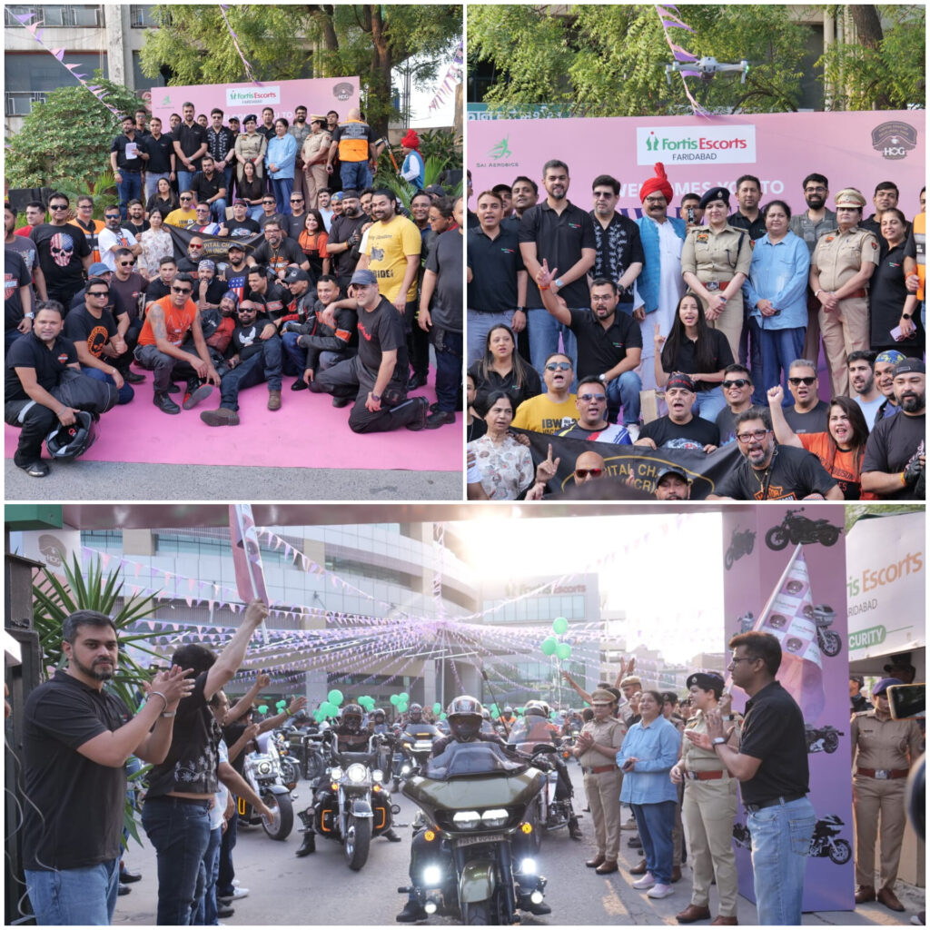 Fortis Escorts Faridabad and Harley Owners Group celebrate women's health and courage on Mother's Day with 'Wheels of Grace' bikers rally