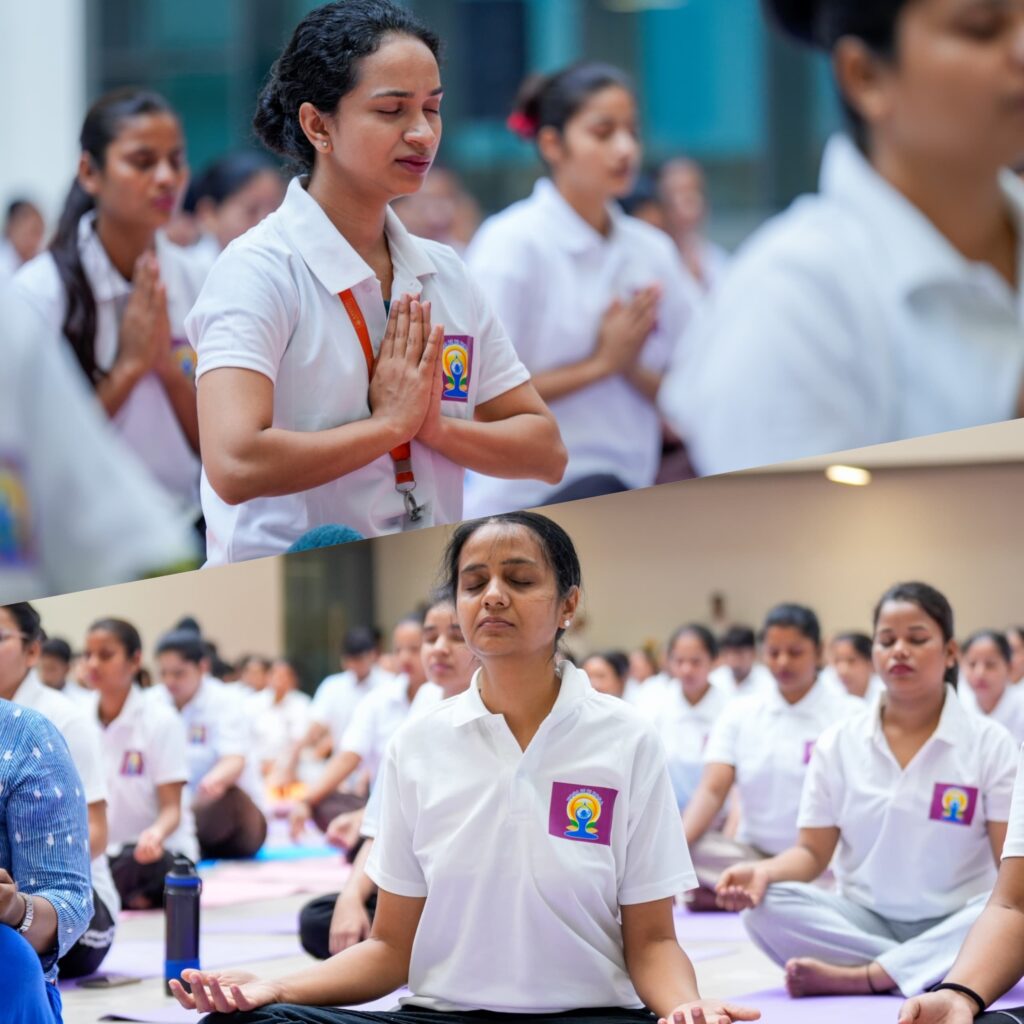 महिलाओं के स्वास्थ्य के लिए योग का संदेश, अमृता अस्पताल में सैकड़ों महिलाओं ने किया सामूहिक योगाभ्यास Yoga's message for women's health: Hundreds of women participated in group yoga practice at Amrita Hospital