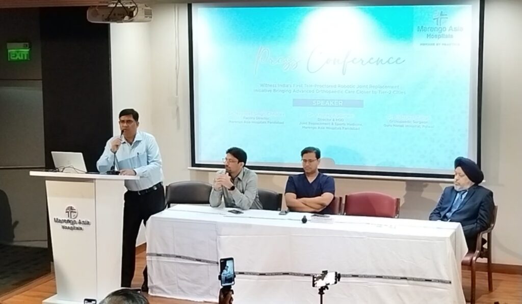 ‘प्रॉक्टर रोबोटिक सर्जरी’ प्रोग्राम को लेकर मारेन्गो एशिया हॉस्पिटल्स में प्रेसवार्ता का हुआ आयोजन A press conference was held at Marengo Asia Hospitals regarding the 'Proctor Robotic Surgery' program.