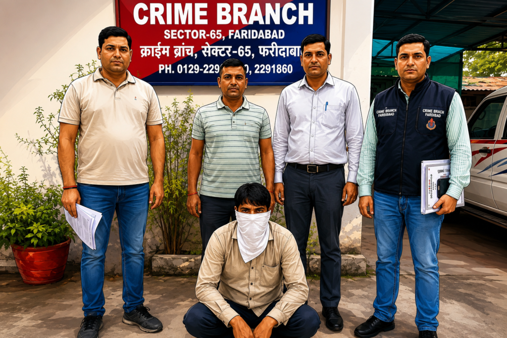 इनामी गौ तस्करी के आरोपी को क्राइम ब्रांच ने किया गिरफ्तार Crime Branch arrests accused wanted for cow smuggling.