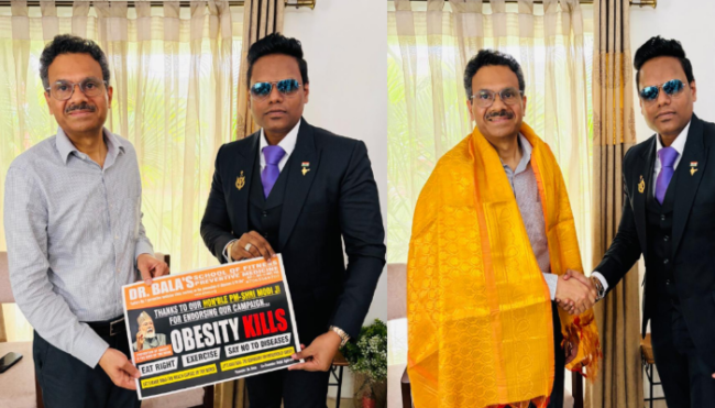 THE CHIEF SECRETARY OF HARYANA,ANURAG RASTOGI IAS EXTENDS HIS SUPPORT TO DR BALA’S PREVENTION OF OBESITY CAMPAIGN THE CHIEF SECRETARY OF HARYANA,ANURAG RASTOGI IAS EXTENDS HIS SUPPORT TO DR BALA’S PREVENTION OF OBESITY CAMPAIGN