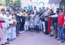 Congressmen celebrated Congress party's foundation day sumit gaur