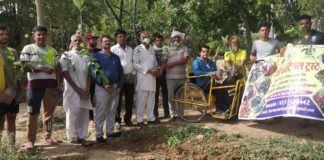 Plantation program organized by Bharti Charitable Trust at Shiv Mandir in Nangla village