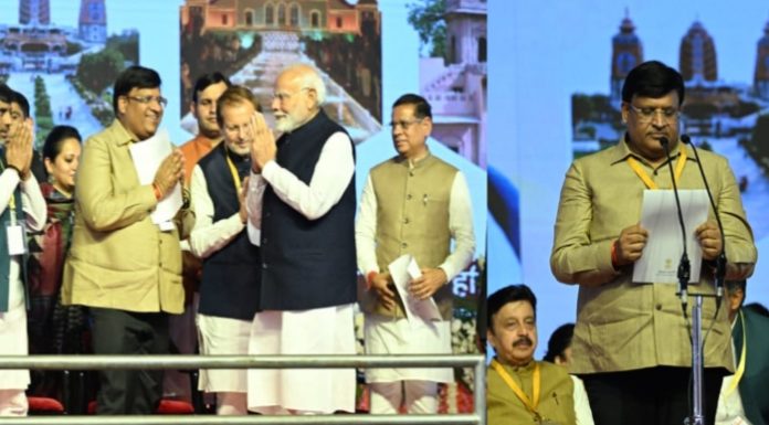 Vipul Goyal took oath as Cabinet Minister, tremendous enthusiasm among the people of Faridabad and BJP workers.