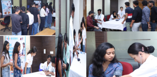 Free health checkup camp organized at NPTI Along with hundreds of students, officials also got their health checked