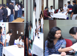 Free health checkup camp organized at NPTI Along with hundreds of students, officials also got their health checked