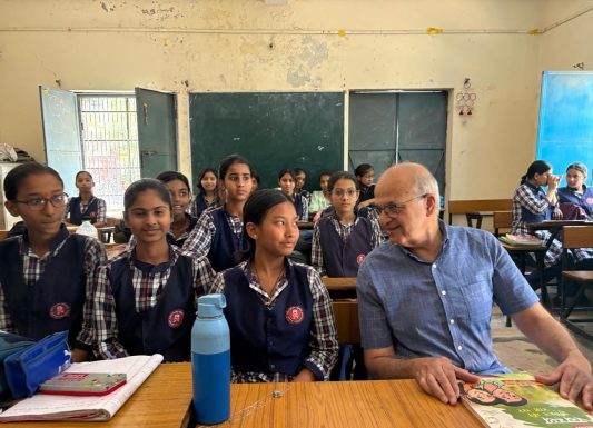 Indian representative of UNESCO Chair meets students in Faridabad; stresses on preventive health education in schools