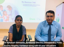 63-Year-Old Woman Undergoes Complex Hip Revision Surgery at Fortis Escorts Faridabad, Now Able to Walk Again