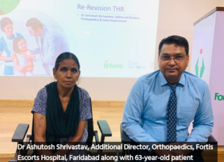 63-Year-Old Woman Undergoes Complex Hip Revision Surgery at Fortis Escorts Faridabad, Now Able to Walk Again